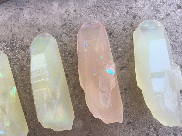 GARDEN CRYSTAL- CAST URETHANE GLOW IN THE DARK- IRIDESCENTS (RAINBOW)