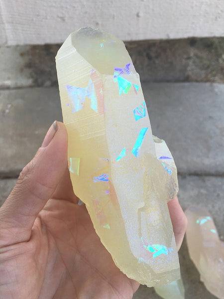 GARDEN CRYSTAL- CAST URETHANE GLOW IN THE DARK- IRIDESCENTS (RAINBOW)