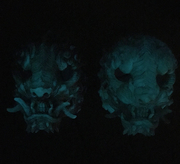CAST URETHANE GLOW IN THE DARK SENTINAL MASK- FLAME