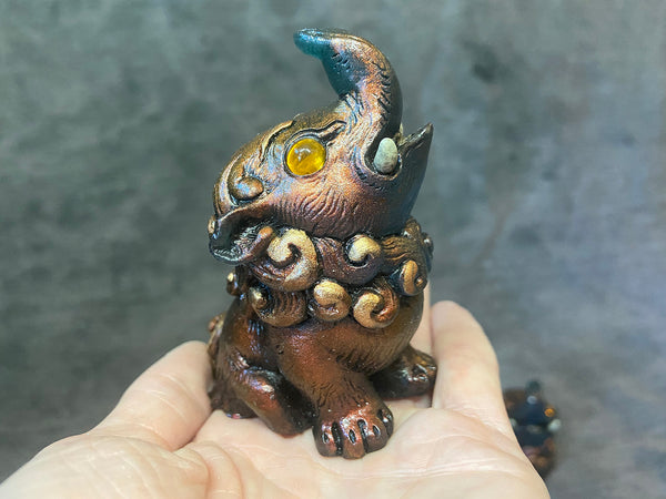 BABY BAKU PAINTED FIGURE- COLOR SHIFT WITH TRANSLUCENT BLUE