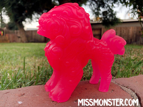 FOO DOG BLEP CAST FIGURE- BRIGHT PINK GLOW