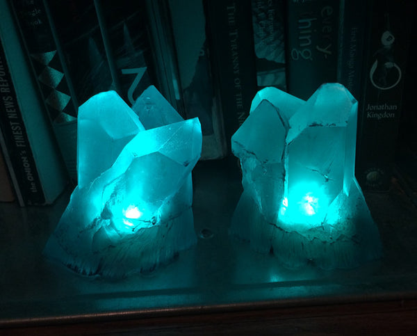 CAST CRYSTAL LED LIGHT- QUARTZ