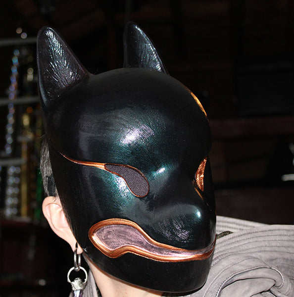 OIL SLICK KITSUNE MASK- READY TO WEAR