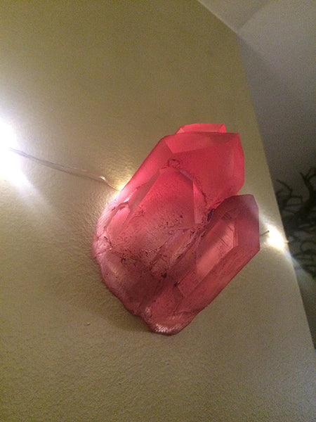 WALL MOUNTED SCONCE CRYSTAL CHUNK LED LIGHT- ROSE