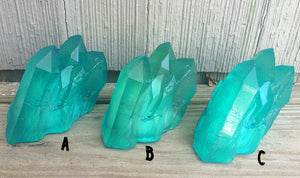 CAST CRYSTAL WALL SCONCE- TEAL