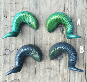 BJD RAM HORNS- GREEN