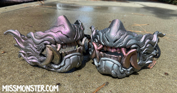 SNARL MASK- READY TO WEAR- COLOR CHANGE METALLIC