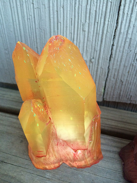 CAST CRYSTAL LIGHT - LARGE CLUSTER- REDS/ORANGES