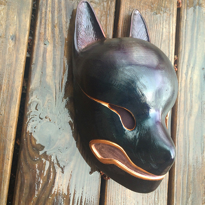 OIL SLICK KITSUNE MASK- READY TO WEAR