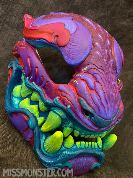 NEON DREAM ORNATE PANTHER MASK