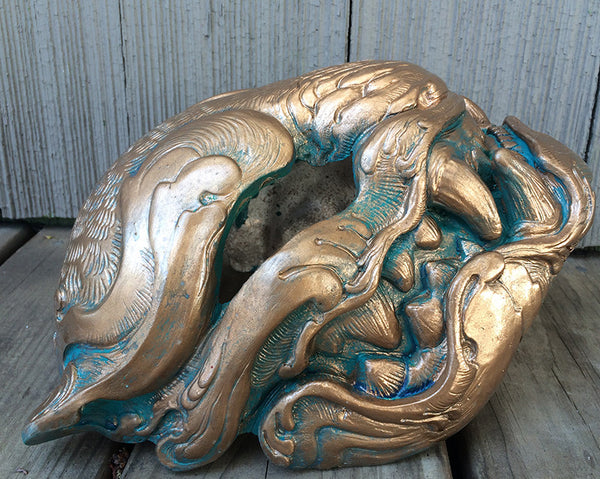 PANTHER MASK - FAUX COPPER PATINA