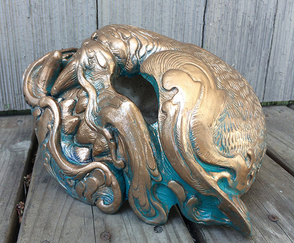 PANTHER MASK - FAUX COPPER PATINA