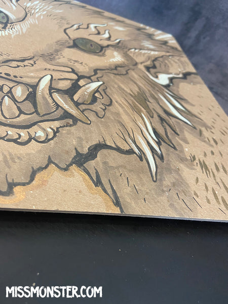 CAT CREATURE INK DRAWING