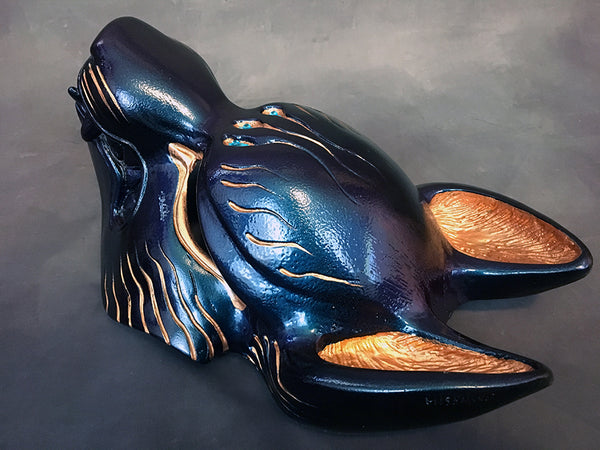 PAINTED FOX MASK- IRIDESCENT COLOR CHANGE