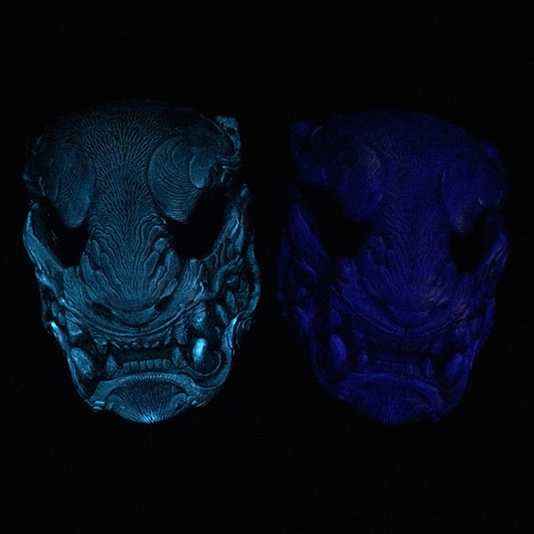 IRIDESCENT SPARKLE GLOW IN THE DARK, READY TO WEAR PANTHER MASK