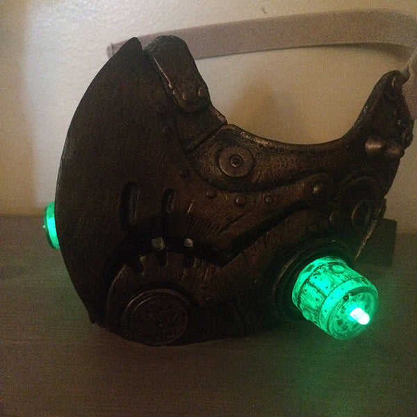 WASTELAND HARPY- READY TO WEAR MASK- COPPER COLORWAY WITH GLOW FILTERS