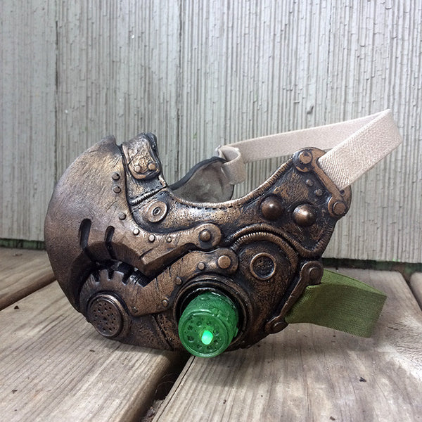 WASTELAND HARPY- READY TO WEAR MASK- COPPER COLORWAY WITH GLOW FILTERS