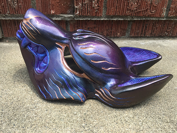 FOX MASK- IRIDECENT PURPLE WITH GOLD ACCENTS