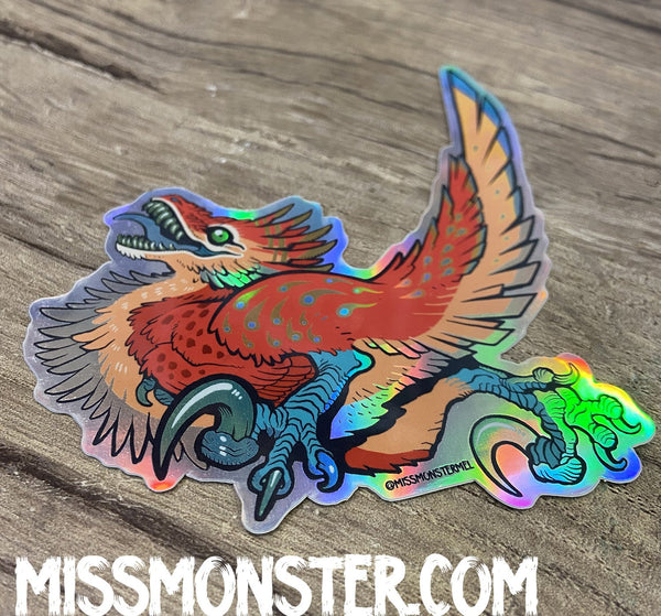 RAPTOR ZOOMIES HOLOGRAPHIC STICKER 2 PACK