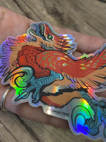 RAPTOR ZOOMIES HOLOGRAPHIC STICKER 2 PACK