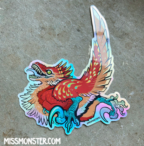 PATREON- RAPTOR HOLOGRAPHIC STICKER 3 PACK