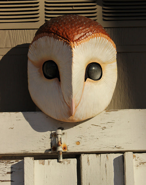 PAINTED, READY TO SHIP OWL MASK