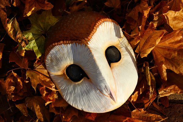 PAINTED, READY TO SHIP OWL MASK