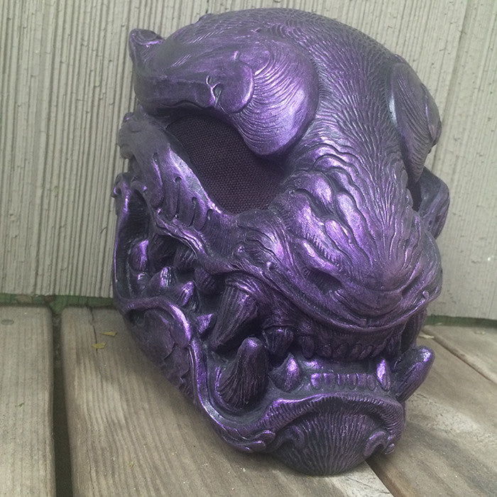 BLACK AND PURPLE PANTHER MASK- READY TO WEAR