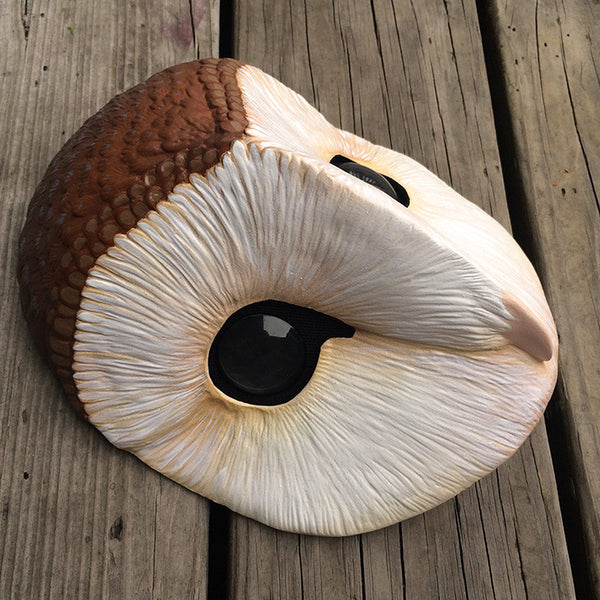 BARN OWL MASK- PAINTED AND FINISHED