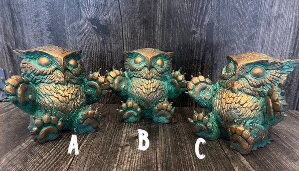FAT BOTTOMED BABY OWLBEAR - COPPER PATINA