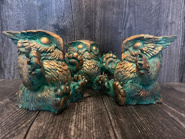 FAT BOTTOMED BABY OWLBEAR - COPPER PATINA