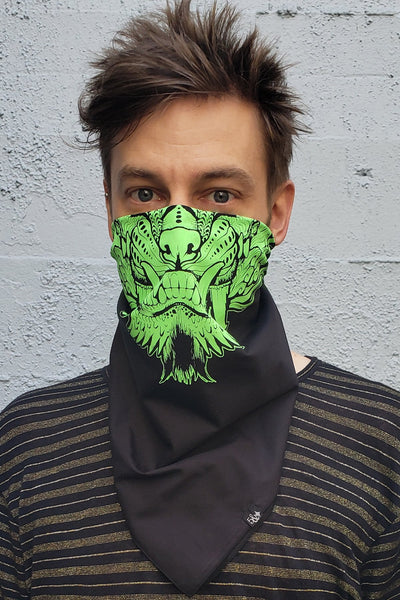 FOO DOG LION BANDANA -GLOW IN THE DARK-