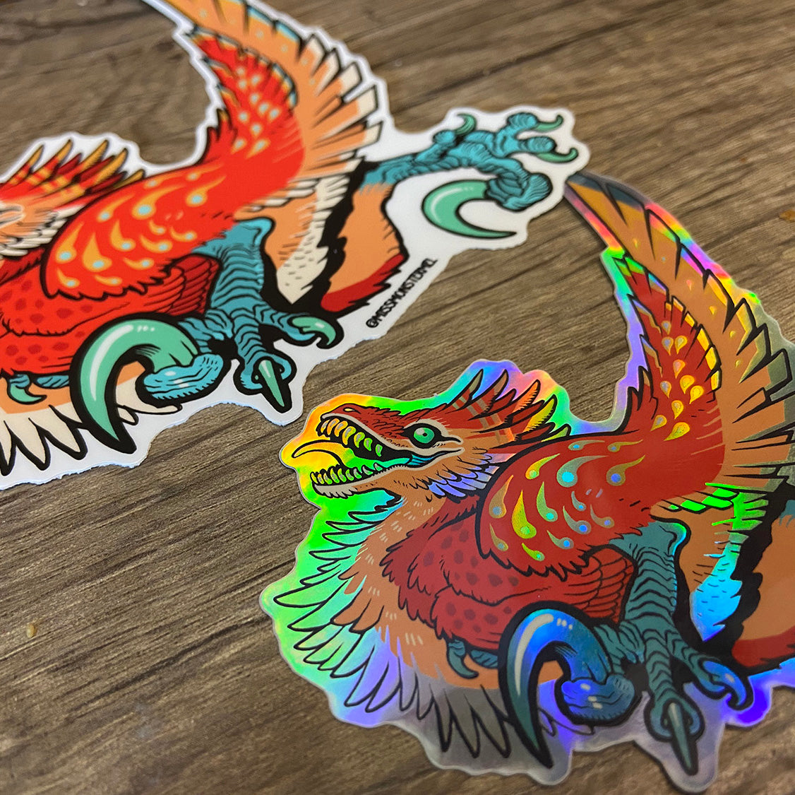 RAPTOR ZOOMIES HOLOGRAPHIC STICKER 2 PACK