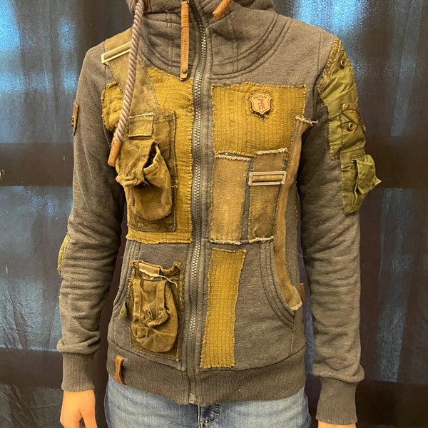 CLOTHING SALE- POST APOCALYPTIC STYLE MODDED HOODIE