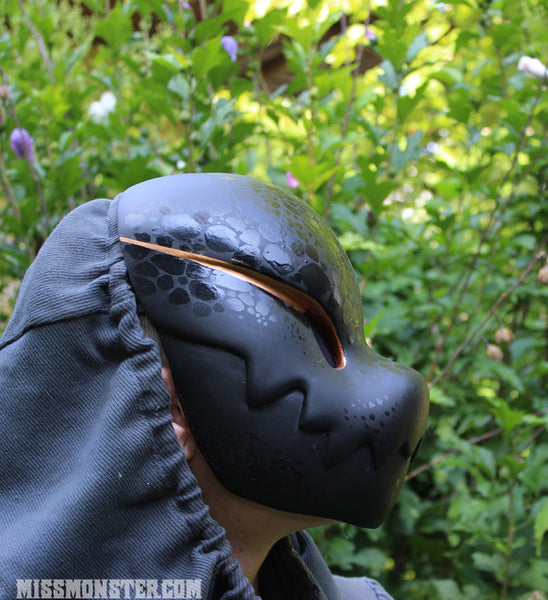 CHOMPY "BLACK SNAKE"- PAINTED, READY TO WEAR LIMITED EDITION MASK