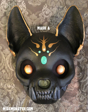 FINISHED READY TO WEAR CAT SKULL MASK