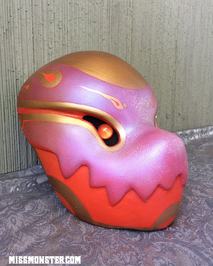 FINISHED AND READY TO SHIP- RED AND GOLD CHOMPY