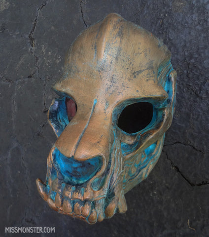 SKULL MASK- COPPER PATINA