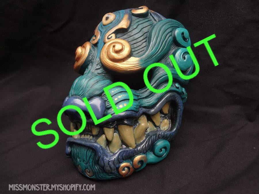 Copy of PAINTED GREEN KOMAINU MASK