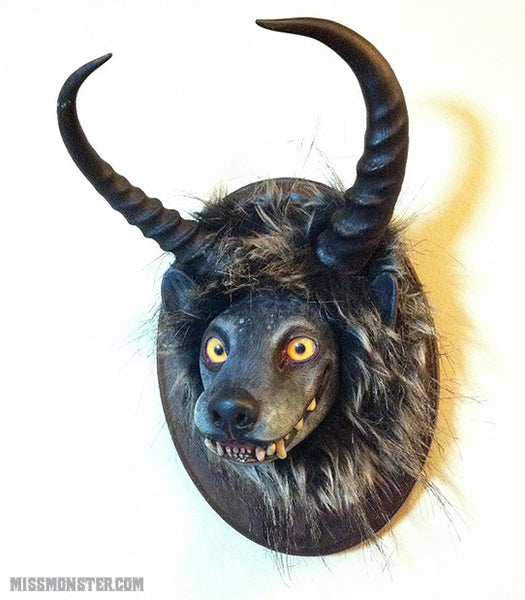 HORN HYENA TROPHY HEAD- ORIGINAL ART