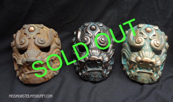 OLD METAL KOMAINU MASKS