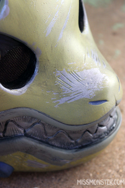 MILITARY GREEN BATLE DAMAGED ROBO FOX MASK