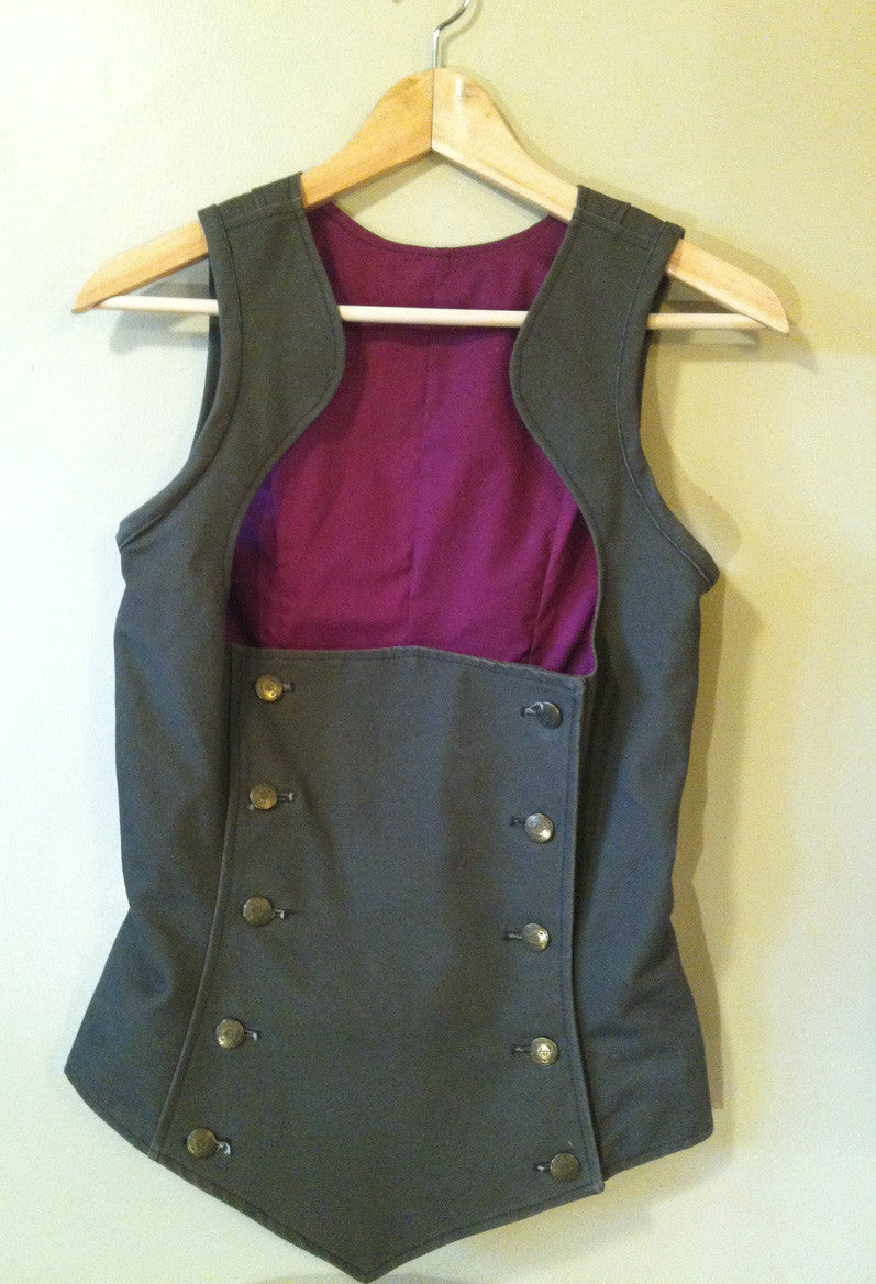 LASTWEAR BROWN OLIVE CANVAS "TEASDALE" UNDERBUST VEST
