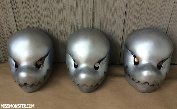 AGED SILVER CHOMPY MASK- READY TO WEAR, READY TO SHIP